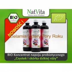 Napój probiotyczny Czystek i skórka dzikiej róży NatVita 500 ml